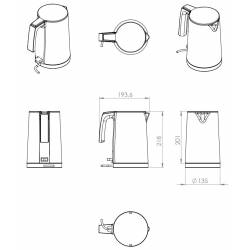 Hervidor Agua Divine Blanco 1L Hervidores - Kettles JVD JV8662308