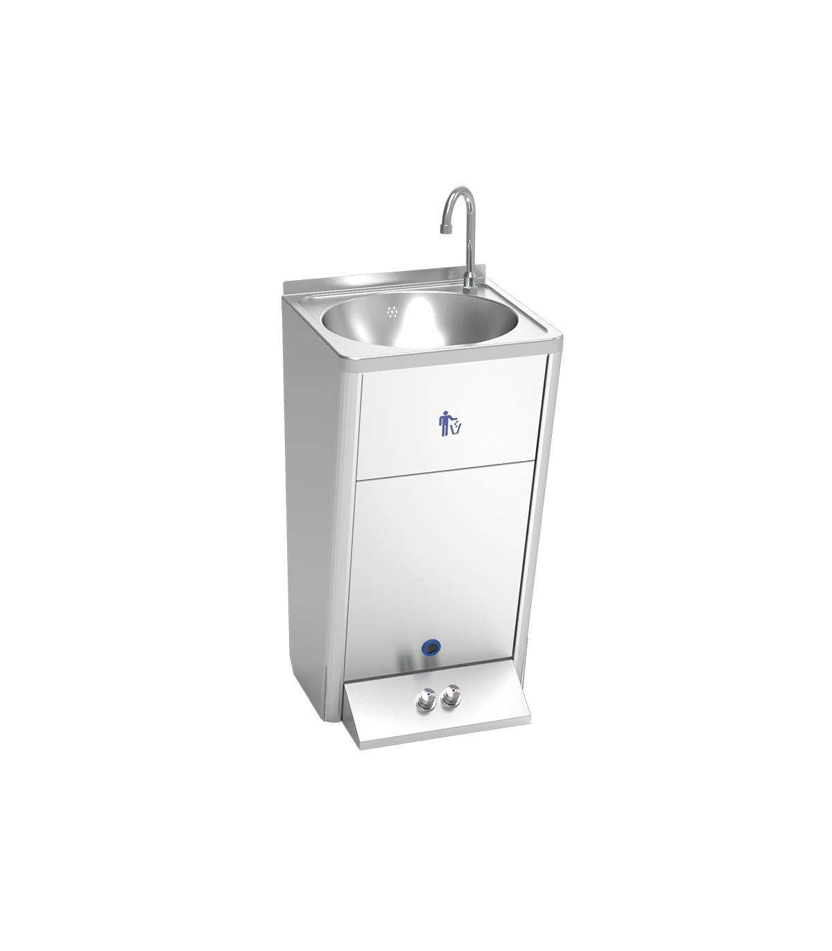 Lavamanos autónomo doble pulsador fría y caliente Lavamanos Inox Portátil Fricosmos FC-061466