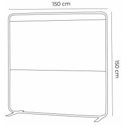 Separador Terraza Transparente 150cm Separadores Terraza y Playa CONVA CO-SPR150PVC