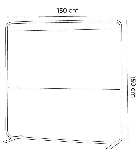 Separador Terraza Transparente 150cm Separadores Terraza y Playa CONVA CO-SPR150PVC