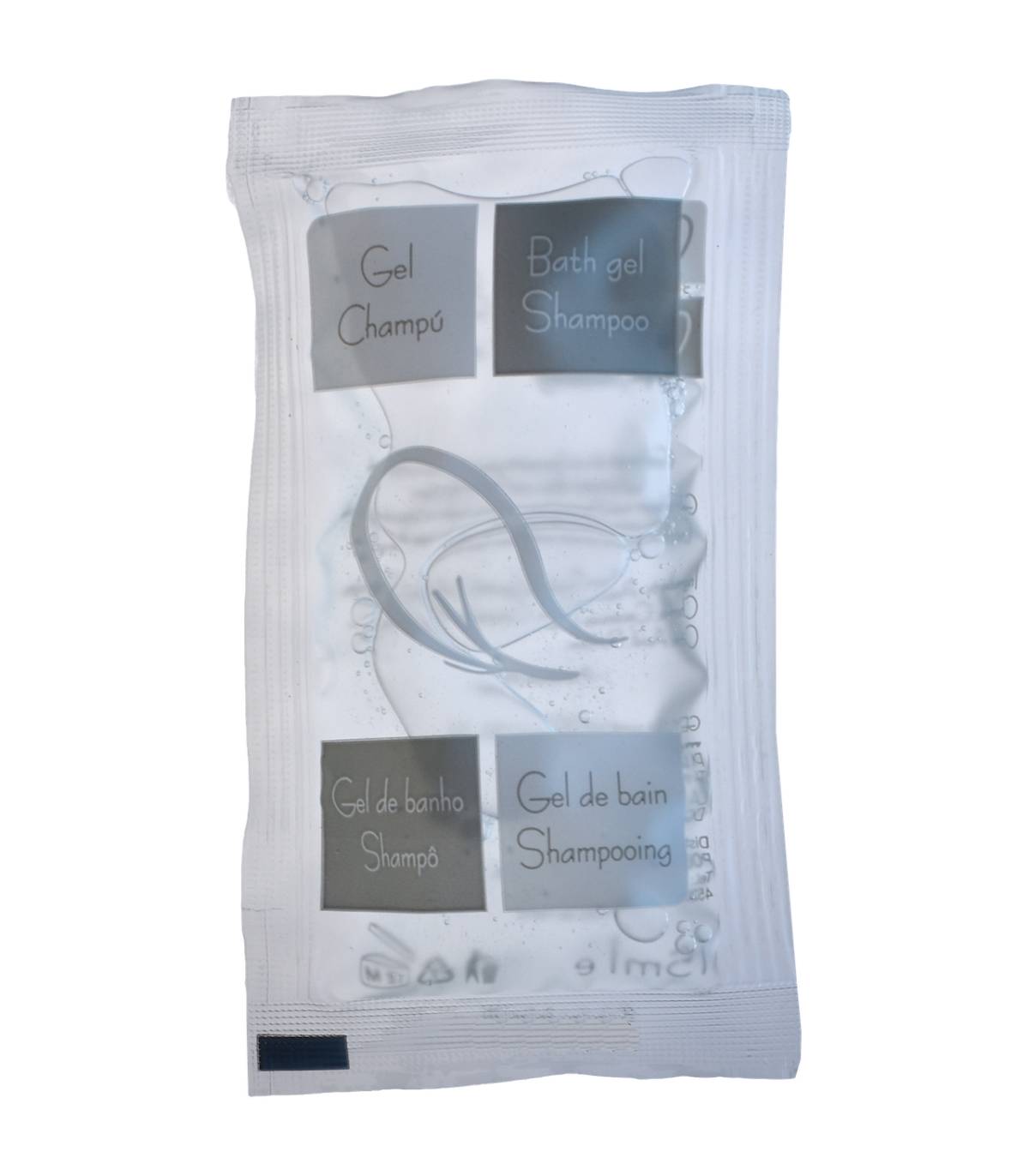 Gel & Champú en Sobre 15ml Just For you 1000 uds Gel y Jabón Geyushi GY-SGCH15