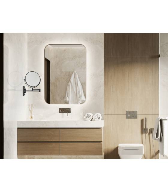 Espejo Aumento Mural Corby Winchester Negro Mate Espejos de Aumento Corby of Windsor CW-26830