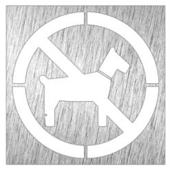 Pictograma Inox Prohibido animales Pictogramas Inox  FC-P082624