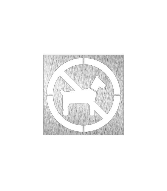 Pictograma Inox Prohibido animales Pictogramas Inox  FC-P082624