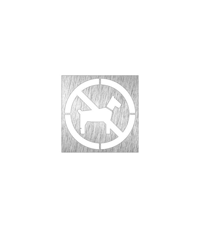 Pictograma Inox Prohibido animales Pictogramas Inox  FC-P082624
