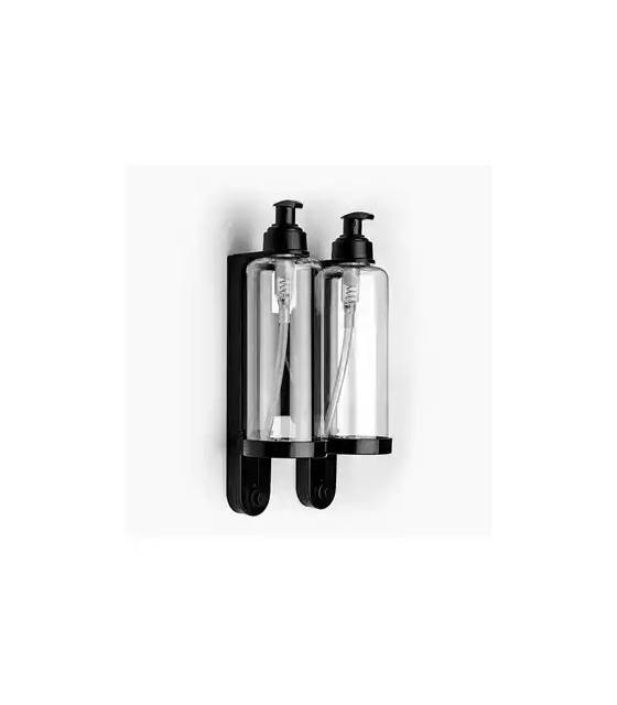 Soporte Dosificador Pared Doble Negro 10 uds Dispensadores y Soportes  GY-SOPNMB2