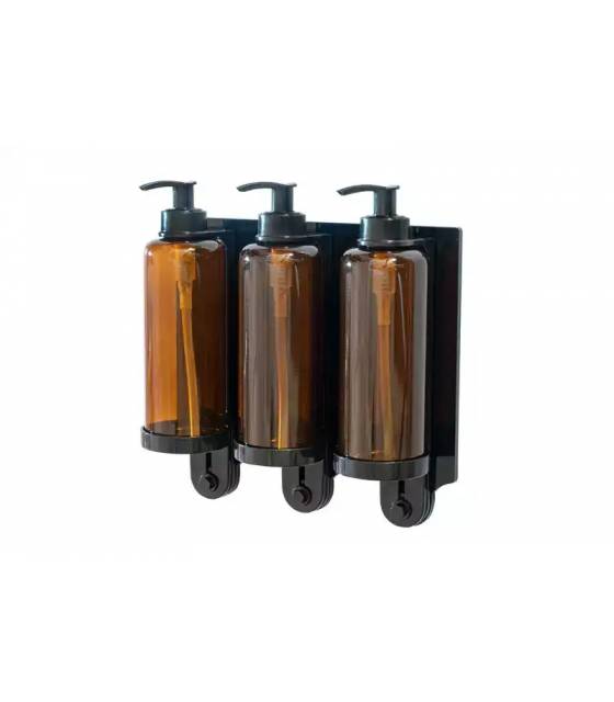 Soporte Dosificador Triple Negro 10 uds Dispensadores y Soportes  GY-SOPNMB3