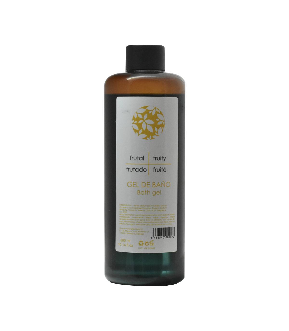 Botella Gel de Baño 300 ml Ambar 40 uds Gel y Jabón Geyushi GY-BOTGAM