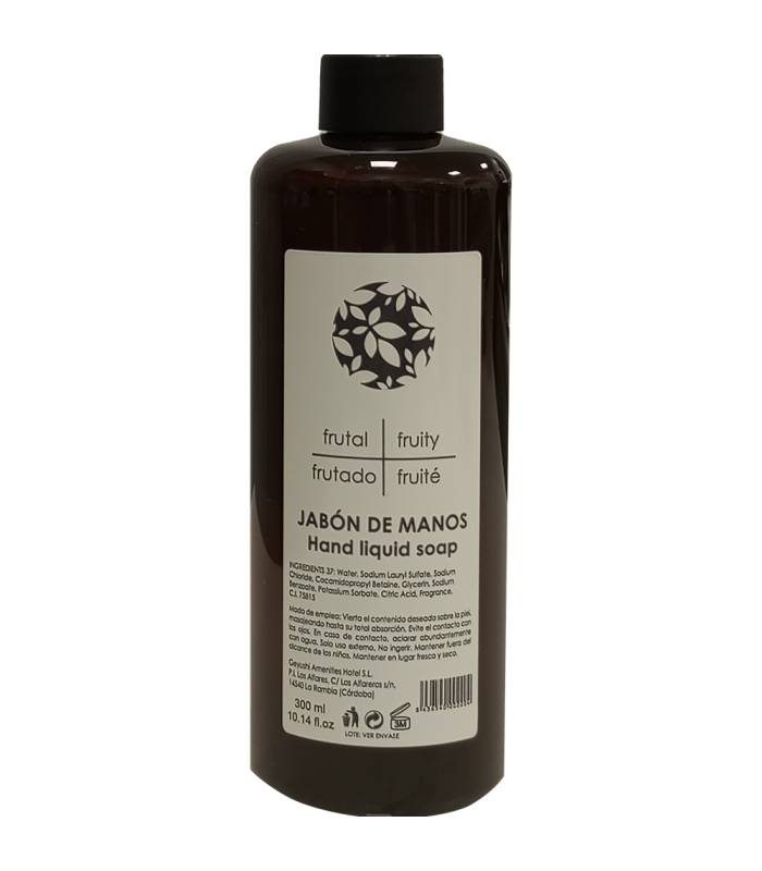 Botella Jabón de Manos 300ml Ambar 40uds Gel y Jabón Geyushi GY-BOTJBAM