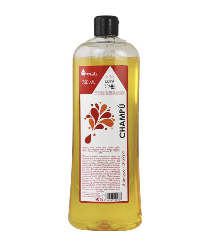 Botella Champú 750ml 28 uds Champú Geyushi GY-B750CHD