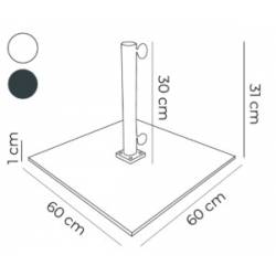 Base Sombrilla Metálica Gris 20kg Bases de Parasoles CONVA BASEMP20G
