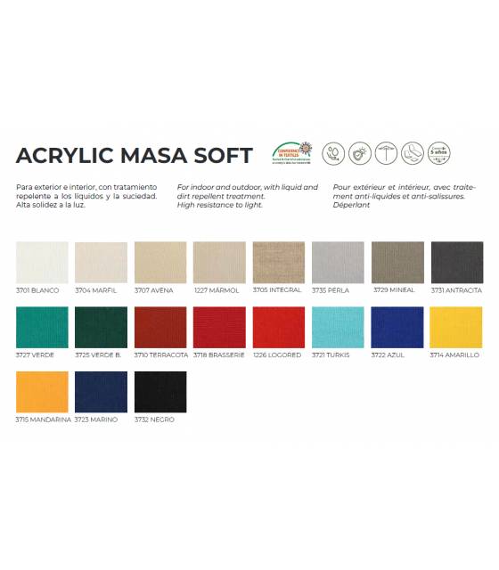 Parasol Lateral Doble 6x3m Masa Color Parasoles Grandes CONVA CO881MS