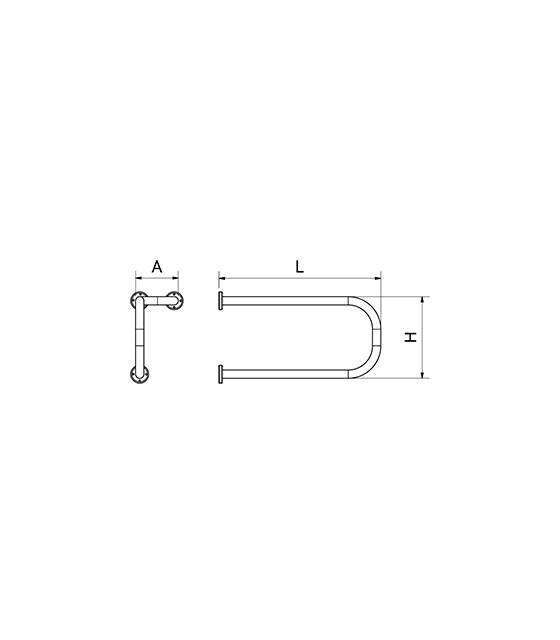 Barra de apoyo baño inox Barras de apoyo Fricosmos FC-481654