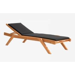 Tumbona reclinable madera teca tejido náutico Tumbonas CONVA CTK-T60NC