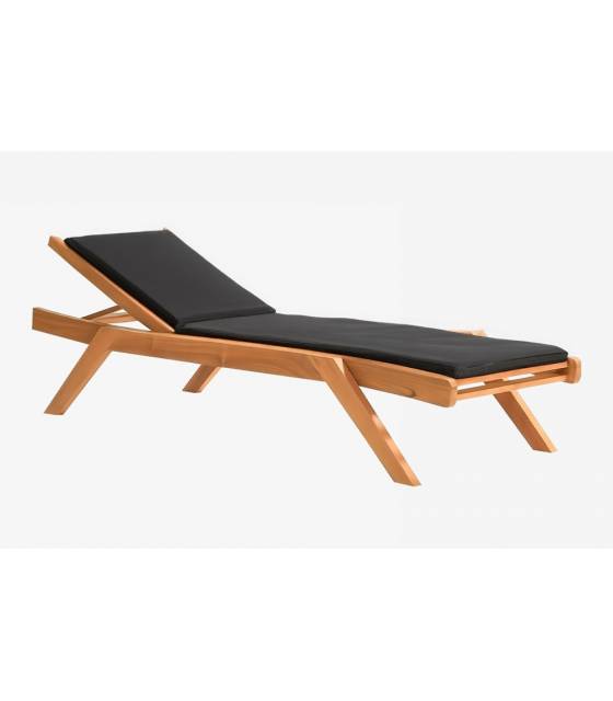 Tumbona reclinable madera teca tejido náutico Tumbonas CONVA CTK-T60NC