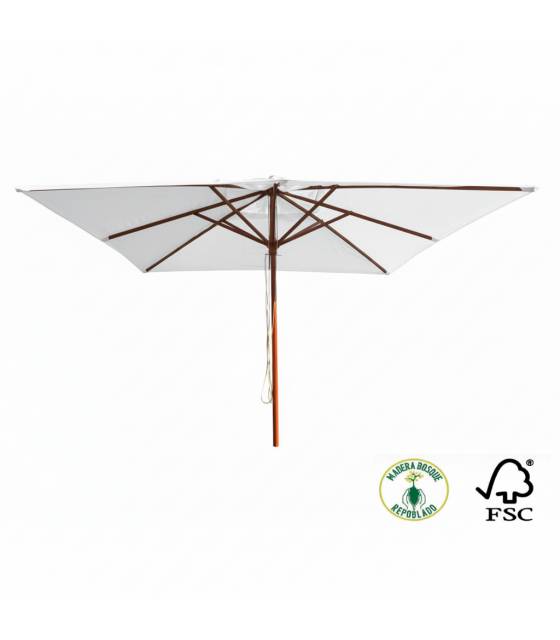 Sombrilla Madera 2x2 Plus Tela Olefin Parasoles Cuadrados CONVA CO842OL