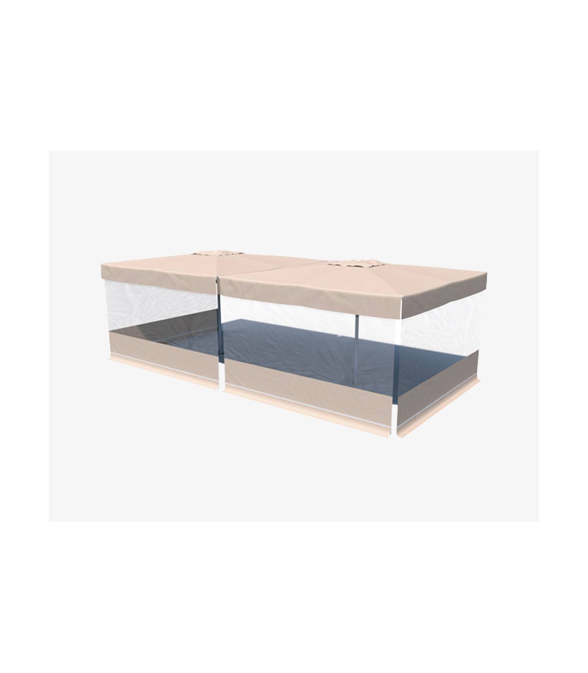 Cortina Parasol 4m Alto 2,22 Perfil Blanco Tela Olefin Cerramiento Parasoles CONVA CO-4.802.410.