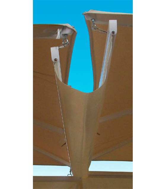 Canal Vierteaguas Parasol 2m Perfil Blanco Tela Olefin Cerramiento Parasoles CONVA CO-4.803.200.