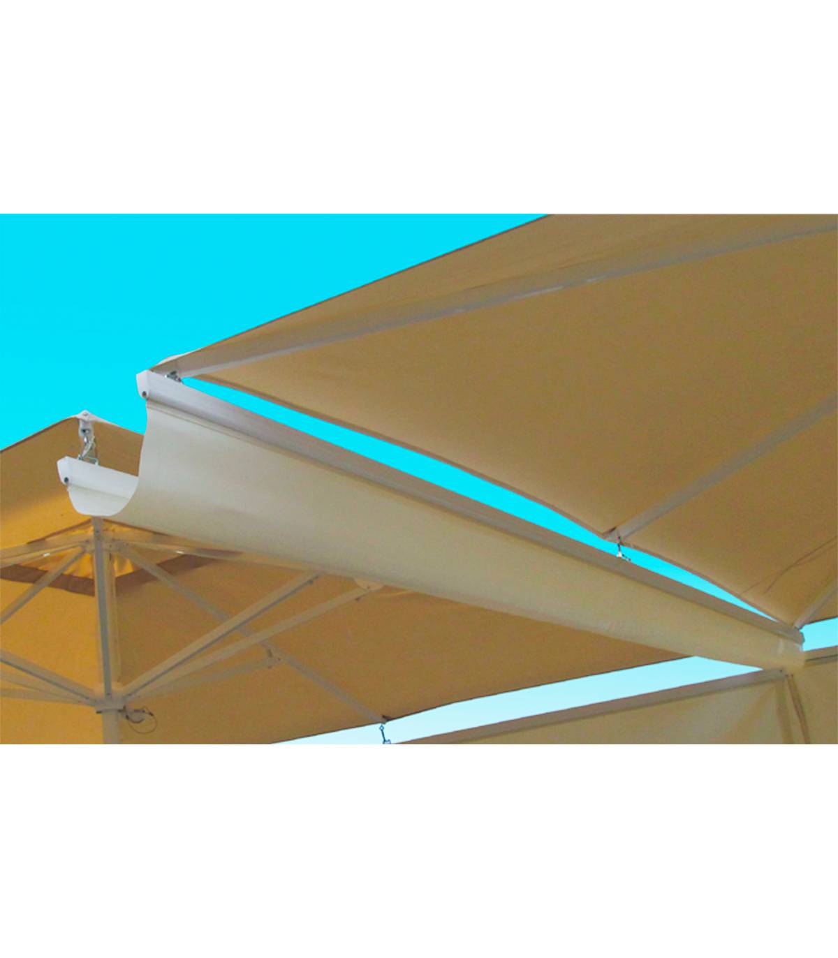 Canal Vierteaguas Parasol 2m Perfil Blanco Tela Olefin Cerramiento Parasoles CONVA CO-4.803.200.