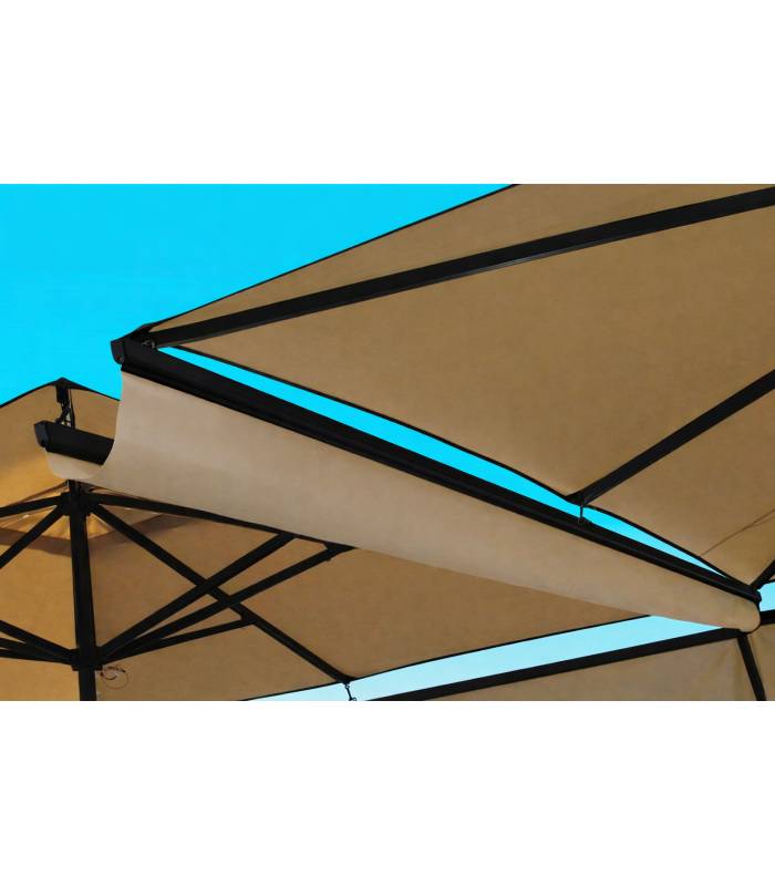 Canal Vierteaguas Parasol 3m Perfil Negro Tela Olefin Cerramiento Parasoles CONVA CO-4.803.302.