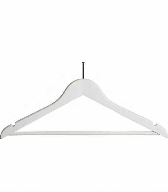 Perchas Antirrobo de Madera Blanca - 100 Uds. Perchas Armario  PC903060-GS