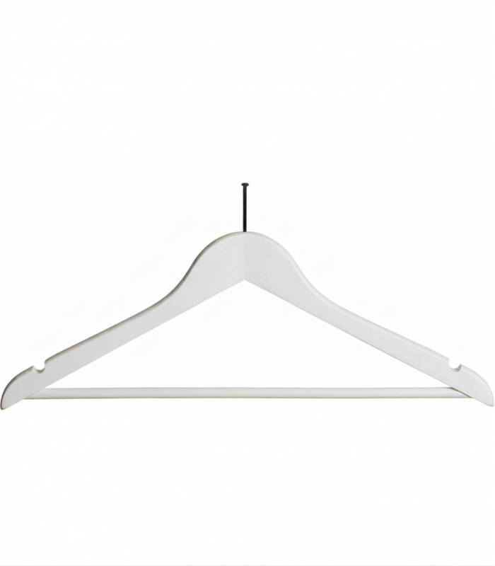 Perchas Antirrobo de Madera Blanca - 100 Uds. Perchas Armario  PC903060-GS