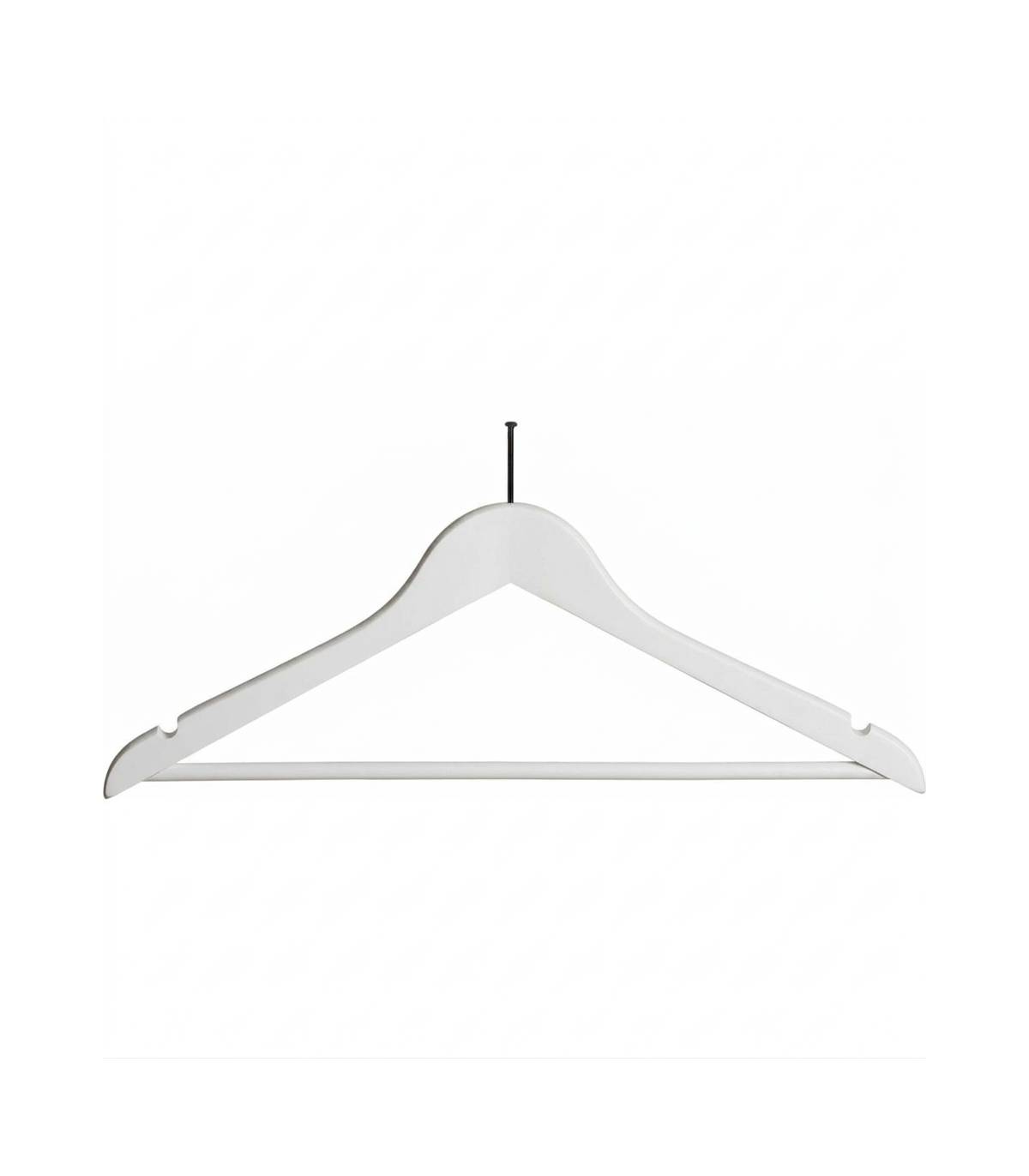 Perchas Antirrobo de Madera Blanca - 100 Uds. Perchas Armario  PC903060-GS