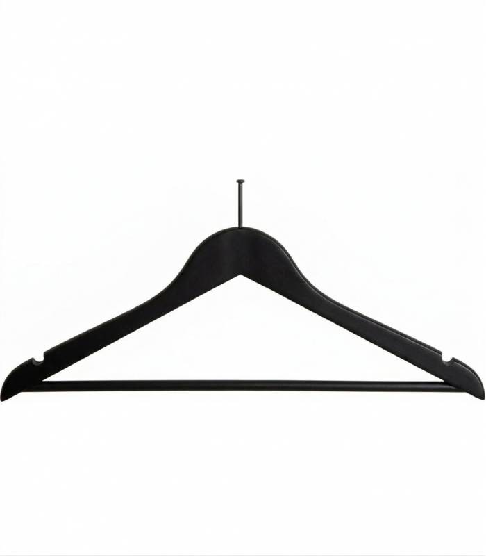 Percha Madera Negra Antirrobo 100 uds. Perchas Armario  PC903061-GS