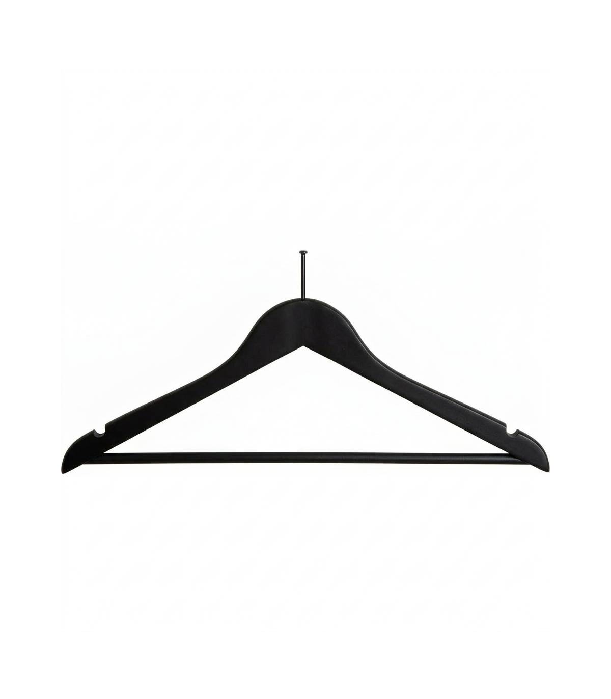 Percha Madera Negra Antirrobo 100 uds. Perchas Armario  PC903061-GS