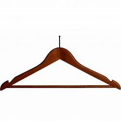 Percha Madera Nogal Antirrobo 100 uds. Perchas Armario  PC903064-GS