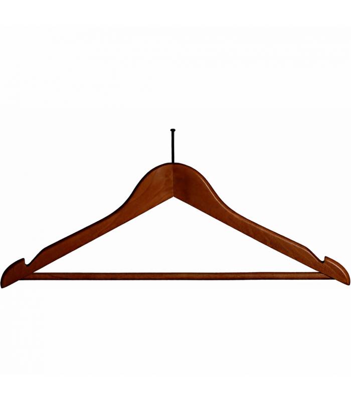 Percha Madera Nogal Antirrobo 100 uds. Perchas Armario  PC903064-GS