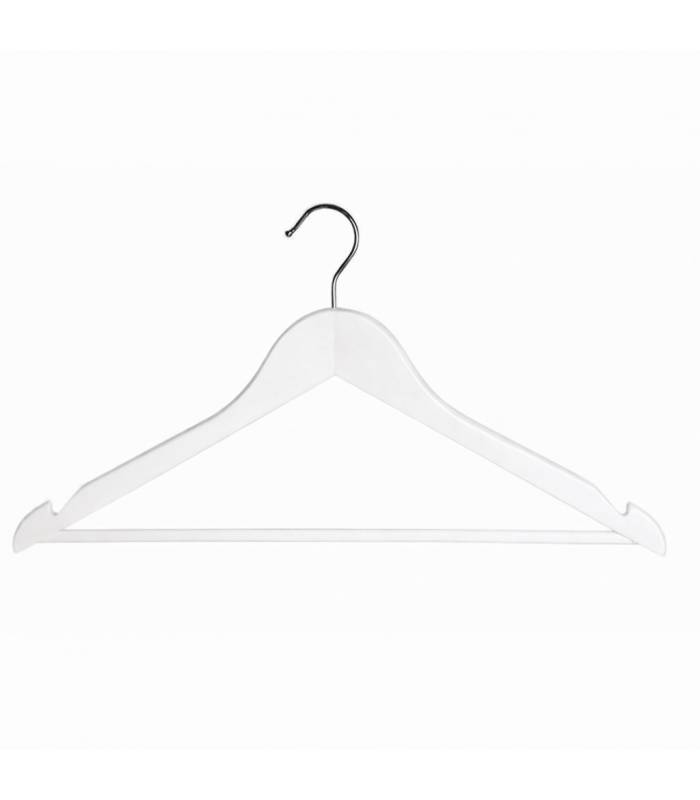 Percha de Madera Blanca 100 uds. Perchas Armario  PC903060