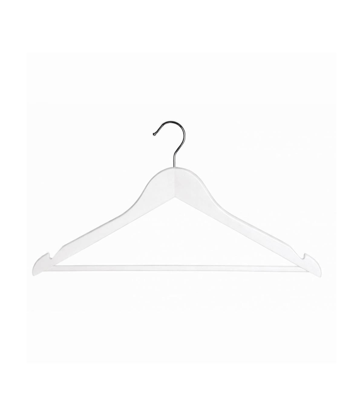 Percha de Madera Blanca 100 uds. Perchas Armario  PC903060