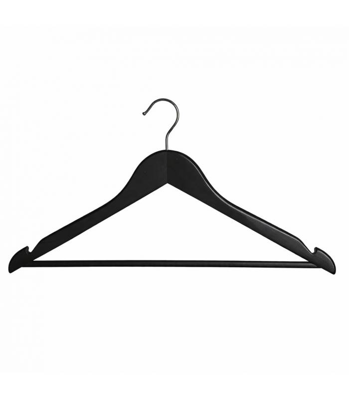 Percha de Madera Negra 100 uds. Perchas Armario  PC903061