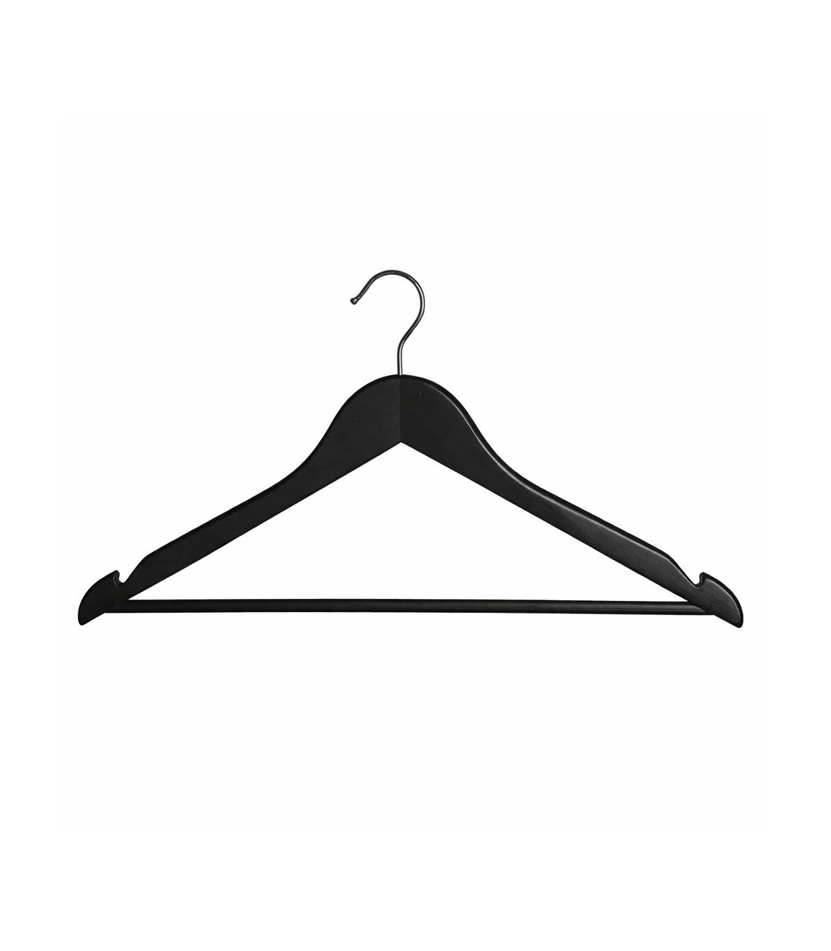 Percha de Madera Negra 100 uds. Perchas Armario  PC903061