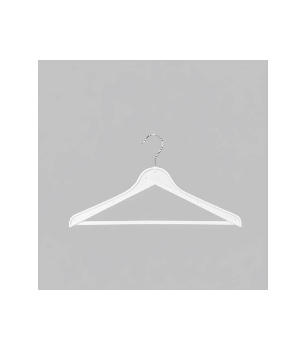 Percha plástico Blanca con gancho Perchas Armario  PC51010