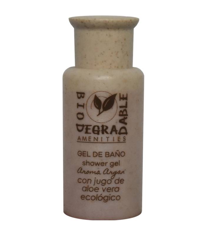Gel de Baño Biodegradable Aloe 30ml Aroma Argán 500uds Gel y Jabón Geyushi GY-BGBIOD