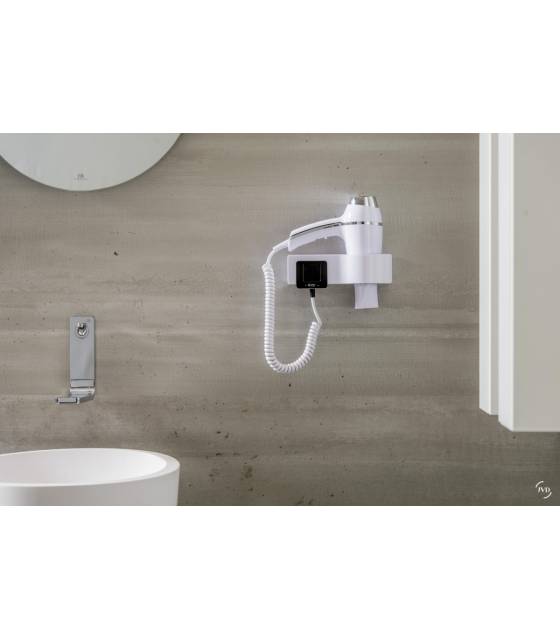 Secador Pelo base con enchufe Alteo blanco Secadores Pelo Hotel JVD JV8221176