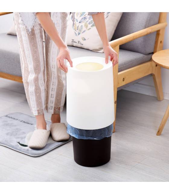 Papelera Blanco Mate Nordic 8L Papeleras JVD JV8992506