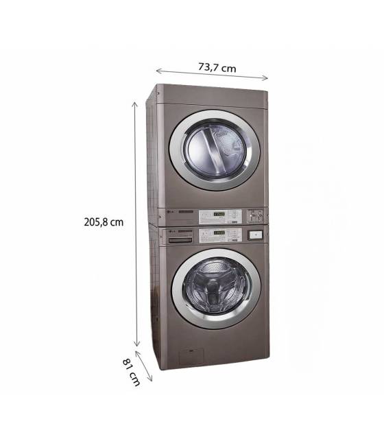 Columna Lavandería Autoservicio con Monedero 15Kg LG Titan Lavandería Autoservicio  LG-LAV.SEC.AU15MI