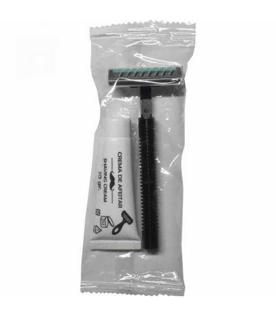 Set Afeitar con Crema Serie Celofán 500 uds Amenities Geyushi GY-SETCAT8
