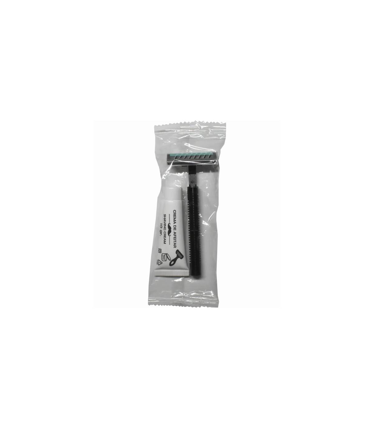 Set Afeitar con Crema Serie Celofán 500 uds Amenities Geyushi GY-SETCAT8