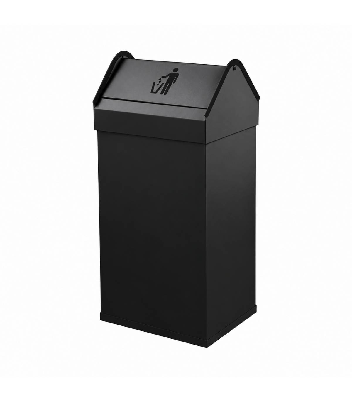 Papelera Cabezal Basculante en Negro 40L Papeleras  LY13002090B