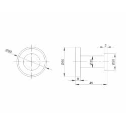 Percha Simple Latón Universal Perchas Baño  LY11000020