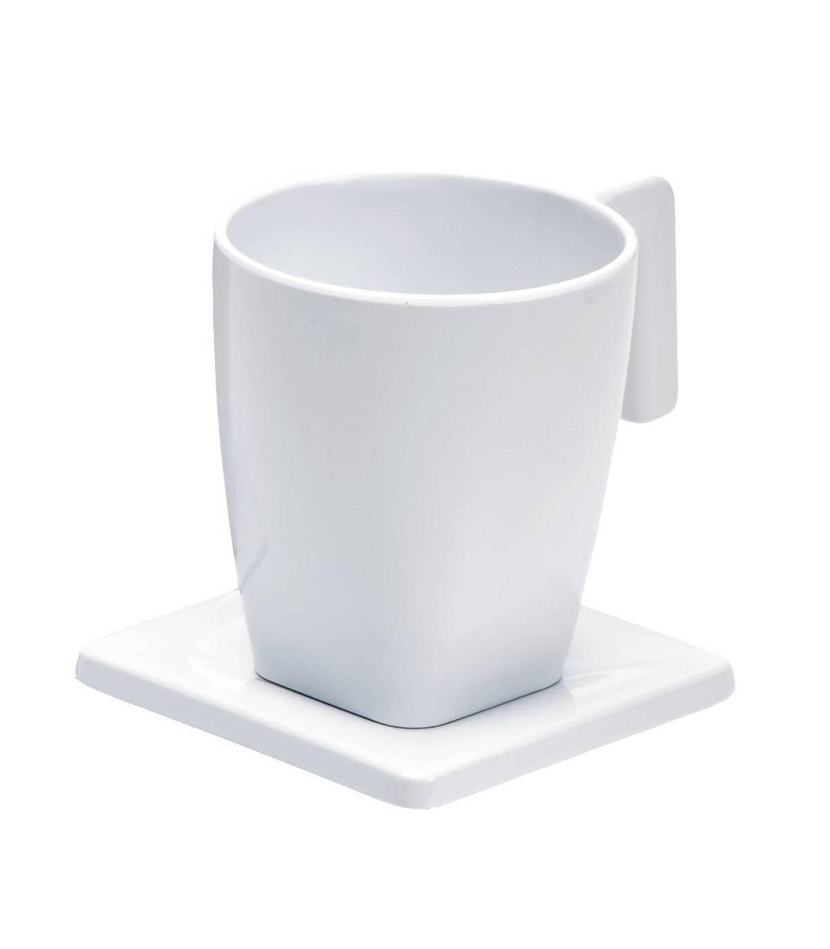 Taza y Plato Maestro 200 ml blanco Bandejas de Kettles JVD JV8661158