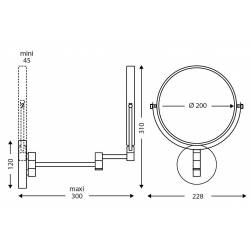 Espejo de Aumento Cromado Doble Cara Espejos de Aumento JVD JV8661510