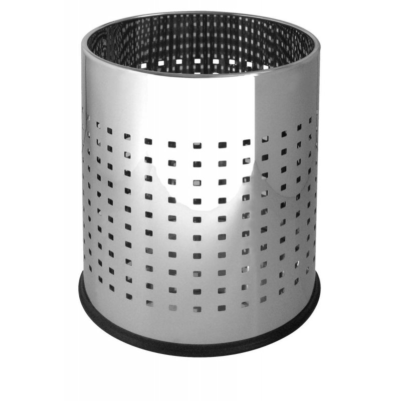 Papelera oficina inox brillo perforada Papeleras Habitación  JV899545