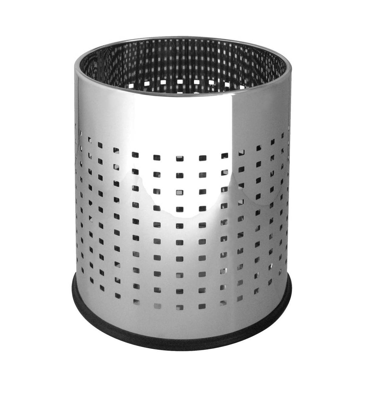 Papelera oficina inox brillo perforada Papeleras Habitación  JV899545