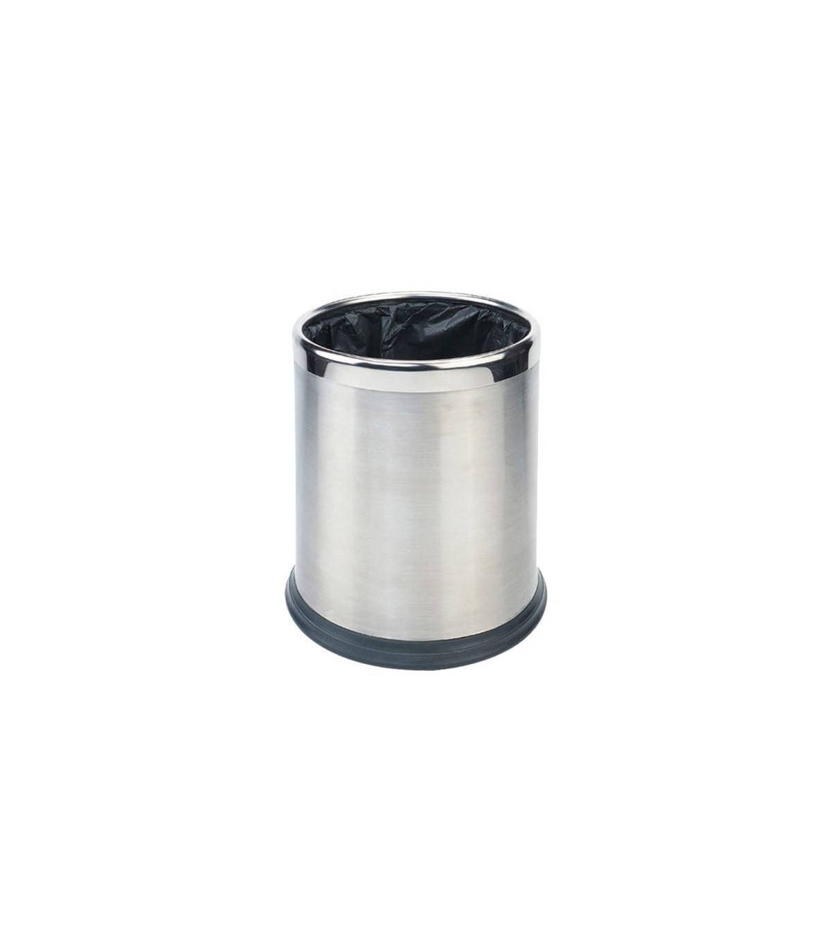 Papelera escritorio Inox Satinada 10L Papeleras Habitación  JV8991007