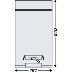 Papelera baño Negro Mate 3 Litros Papeleras con Pedal  JV8991785